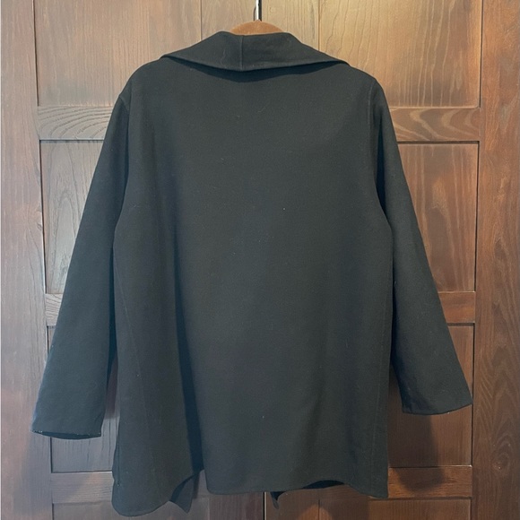 Eileen Fisher | Wool Cashmere blend High Collar Coat - Picture 2 of 3